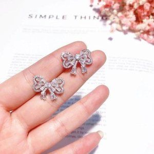 AAA Grade Crystals Paved BOW Super Shine Earrings